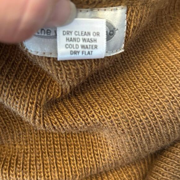 The Winding Road OS One Size Wool Alpaca Ruana Wrap Sweater Brown - Picture 4 of 4